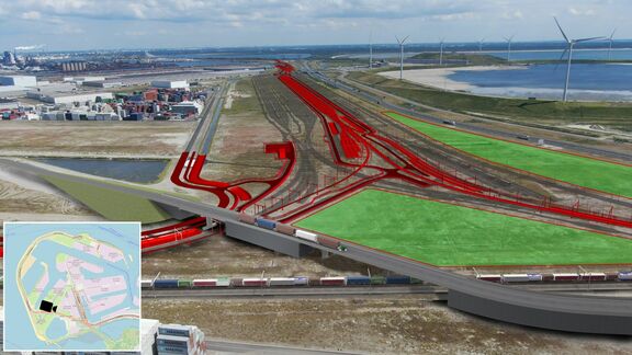 Construction of Maasvlakte-Zuid railway yard